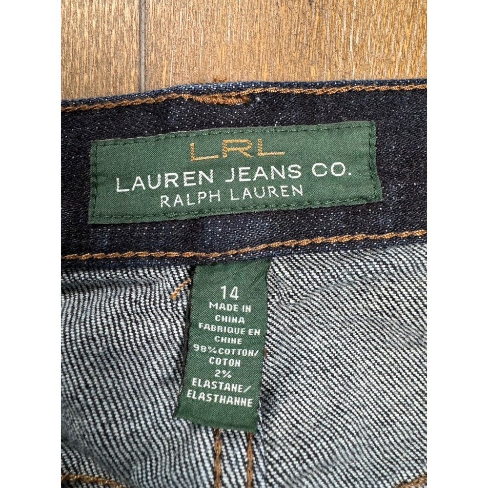 Lauren Ralph Lauren LRL Denim Pencil Skirt Women's Size 14 Dark Wash Jean Skirt - Picture 7 of 7